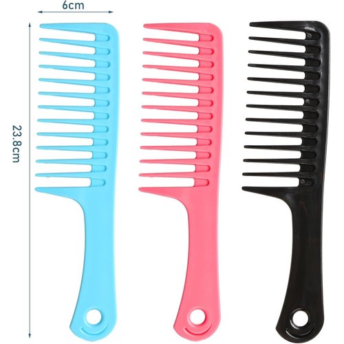 Acooruiteng 3 Pcs Wide Tooth Comb - Durable, Anti-Static Detangling Comb for All Hair Types