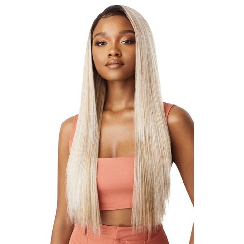 Outre LACEFRONT COLORBOMB Loose Straight Willow Tree Style Salon-Quality Colors Premium High Heat Resisitant Synthetic, Celebrity Baddies & Social Media Influencers Flaunting - KOURTNEY (DR4/CRMBL)