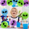 Whaline 65Pcs Alien Balloons Green Blue Purple Alien Party Latex Balloons UFO balloons Outer Space Aliens Decorations for Birthday Party Baby Shower Supplies Home Backdrop Decorations