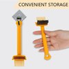 2-in-1 Hair Brush Cleaning Tool, Comb Cleaning Brush Hair Brush Cleaner with Pick and Bristles Hair Brush Remover Rake for Removing Hair Dust, Cute Comb Cleaner Tool for Home and Salon, Yellow