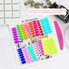 SILPECWEE 16 Sheets Fluorescence Nail Wraps for Women Self Adhesive Nail Polish Stickers Nail Polish Strips Stick on Nails Gel Nail Strips Fingernail Manicure Stickers with 1pc Nail File