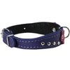 Genuine leather Designer Dog Collar 11" x3/4" with Studs, Daisy, and Rhinestone
