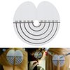 25 pieces Single Hole Round Spacer Template, Heat Shield Guards for Hair Extension Bonding Guards Hair Extension Tool Protector Round for Hair Transparent with scale