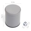 Dice Felt Lined PU Leather Dice Cup with 6 Dice, Felt Lined Interior Quiet Shaker for Yahtzee Game (Gray)