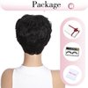 Fancy Hair Human Hair Wig Short Pixie Cut Wigs Black Slight Wavy Brazilian Virgin Human Hair Wigs Layered Cut Wigs for Black Women