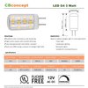CBconcept UL Listed, G4 LED Light Bulb, 5 Pack, 3 Watt, Dimmable, 330 Lumen, Pure White 6000K, 360 degree Beam Angle, 12 Volt, 35W Equivalent, JC BiPin G4 Halogen Replacement Bulb