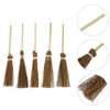 Toyvian Whisk Broom Dollhouse Miniature Broom, Witches Prop Broom, Mini Broom Costume Hangings Decorations, Dollhouse Accessories Party Supplies, Micro Landscape Decor 5 Pieces Outdoor Broom
