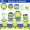 24 Guests Pickleball Party Decorations Supplies Pickleball Party Tableware Set Pickleball Player Themed Tablecloths Party Disposable Plates and Napkin for Baby Shower Brithday Party Decorations