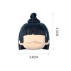 YMY Mini Size No Makeup Doll Head GSC 4cm Height Doll's Head Action Figure Doll Accessories（Black-Yule）
