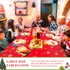 8 Pcs Christmas Tablecloth Rectangle -54 x 108 Inch Decorative Christmas Table Cover Winter Snowflakes Disposable Plastic Tablecloth For Christmas Table Decorations Xmas Home Party Decor (Snowflake)