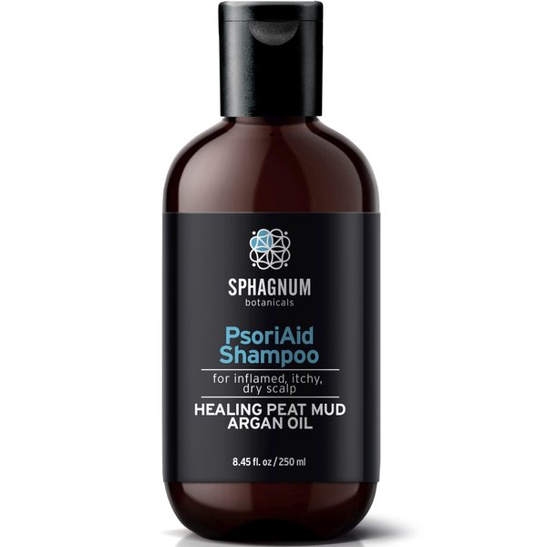 Sphagnum Botanicals Psoriasis Shampoo - Peat Mud & Fulvic Acid Therapy for Itchy and Red Scalp Treatment. No Coal Tar. 8.45 Oz