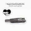 Flat Wig Clips to Secure Wig and Hair Extensions, Thin & Sturdy Japanese Stainless Steel, Small 6 Teeth (5 Pcs), Black, Made in JAPAN