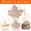 Vsdski Fall Maple Leaf Hair Clips Sequins Maple Leaves Hair Barrettes Thanksgiving Hair Accessories for Girls Gola Hair Pins Alligator Clips for Autumn Harvest Festival Party Decor 2pcs