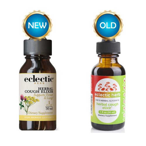 ECLECTIC INSTITUTE Kids, Herbal Cough Elixir, Black Cherry Flavored | Non-GMO, Gluten-Free | 1 fl oz (30 ml)