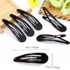 SAMJANE 60 Pack Black 2 Inch Barrettes Women Metal Snap Hair Clips For Girls Kids Teens Hair Accessories