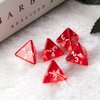 Yiotfandoll 5PCS Polyhedral Dice 20mm D4 for Dungeons and Dragons DND RPG MTG Dice Table Games Red with Black Bag