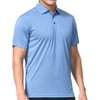 Men's Dry Fit Golf Polo Shirt (as1, Alpha, l, Regular, Regular, Light Blue)
