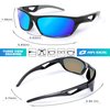 RIVBOS Polarized Sports Sunglasses Driving Glasses for Men Women Tr90 Unbreakable Frame for Cycling Baseball Running Rb831 (Black&Black Mirror Lens)