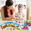 Puzzles Toys for Kids for Age 2-5, 9 Pieces Vibrant Wooden Animals & Vehicle Kids Educational Puzzles for Toddlers, Set of 6 Preschool Puzzle Autism Children Puzzles Learning Toys(6 Puzzles)