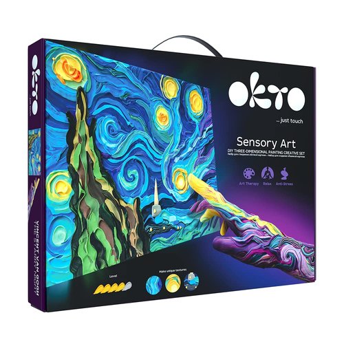 OKTO - Oktoclay Starry Night Foam Paint Set, 10005, Multi-Colour, One Size