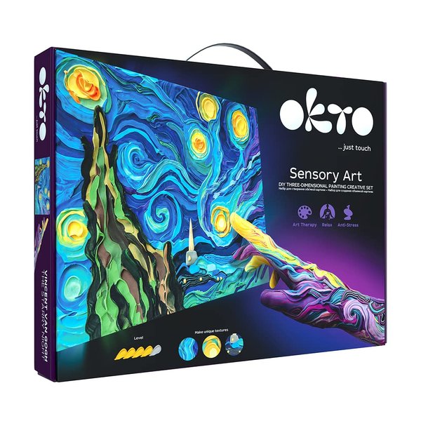 OKTO - Oktoclay Starry Night Foam Paint Set, 10005, Multi-Colour, One Size