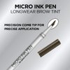 L'Oreal Paris Micro Ink Pen by Brow Stylist, Longwear Brow Tint, Hair-Like Effect, Up to 48HR Wear, Precision Comb Tip, Dark Brunette, 0.033 fl; oz.