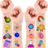 Science Temporary Tattoos Themed Birthday Party Supplies Favors Decorations Chemistry Research Scientific Cute 96PCS Tattoos Stickers Funny for Kids Girls Teens School Classroom Rewards Gifts Ideal