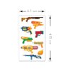 SIX VANKA (Pack of 10 Sheets) Gun Waterproof Temporary Tattoo Stickers for Kids Boys and Girls, Party Favors Decorations