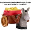Replacement Parts for Fisher-Price Little People Christmas Manger Scene Nativity Set - HMX70 ~ Gray Donkey Pulling Brown Cart with Basket of Food ~ Works Well with All Little People Sets!
