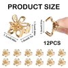 12PCS Gold Metal Flower Claw Hair Clips Set for Women & Girls: Mini Hair Claws & Accessories