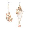 miwaki Dangle Earrings for women lady lovely Cat and sakura cherry blossoms Sakura, White Cat Tail