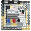 Technical Gears Axles Parts Pieces - Gearbox Bulding Block Classic Bulk Compatible with Cars Bricks Motor Gears Wheels Chain Tires, Ball Universal Joints Shock Absorber Connector Gears Parts Toys