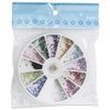 Nail Art Rhinestones Fake Pearl Gems Jewelry Decorations Manicure Wheel (1 Wheel, Small Multi Color)