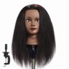 Hairginkgo Mannequin Head - 100% Real Hair Manikin for Hairdresser Training and Styling Practice - With Clamp Stand (1711B0216)