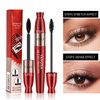 2 in1 5x Longer Waterproof Mascara,2 in 1 for VIBELY Mascara, Lash Cosmetics 4D Silk Mascara, No Clumping, Long-lasting Black Mascara, Step 1 and Step 2 use Mascara