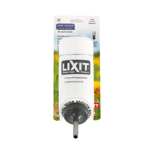 Lixit Pet Wide Mouth Water Bottle (16 oz), translucent, 8802