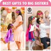 D.Q.Z Superhero-Cape Costume with Tutu Dress, Big Sisters Gifts for Girls Princess Role Play Birthday Christmas Party (Rose)