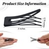 40 Pieces Snap Hair Clips Grip Hair Clips Metal Hair Barrettes for Women Snap Clips Double Hair Clip Pins Women Hair Accessories for Women Hair Making Salon(Black, Dark Brown, Beige, Cream)