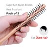 PERFEHAIR Small Round Hair Brush-2-Pack, 1 Inch Mini Barrel Roller Styling Hairbrush for Short, Thin Hair & Beard Blow Drying, Both for Men & Women