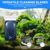 fishkeeper Aquarium Strong Magnetic Glass Cleaner Brush, Fish Tank Algae Magnet Cleaning Tool with 2 Detachable Scrapers, Mag Float Scrubber for 0.25 Inch Glass and Acrylic Tanks