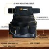 KUNN Electrician Tool Pouch,1680D Durable Tool Pouches with Belt Clip,Small Professional Electrician Pouch for Maintenance Tradesman,Grey