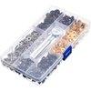 100 Set Snap Fasteners Leather Snaps Button Kit Press Studs with 4 Pieces Fixing Tools, 12.5 mm in Diameter