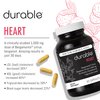 Durable Heart 1,000 mg Extra-Strength Bergamonte Citrus Bergamot & Olive Leaf Extract + Non-GMO Vitamin C - Natural Heart Supplements, Healthy Cholesterol Support - Made in USA (1 Bottle)