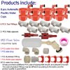 Complete Set Pipeline Automatic Chicken Nipple Waterer Cups and 1/2" PVC Tee Fittings Pipe Feeder Poultry Waterer Chicken Waterer Chicken Water Cup Chicken Waters Chicken Watering System
