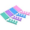 PrettyClaw Toe Separators Pedicure Toe Spacers Toenail Divider Soft Foam Toe Separators for Nail Polish - 4 Colors 24 pieces (12 pairs) (Pink, Purple, Green, Blue)