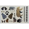 Bear and Wolves Temporary Tattoos for Kids | 32 Tattoos on 2 Sheets | Fake Tattoos for Boys and Girls | Fun Metallic Shiny Animal Tattoos for Kids | By Twink Designs