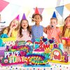 Geetery 6 Pcs 60's Party Supplies Hippie Party Supplies 60s Hippie Theme Groovy Party Wooden Centerpieces for Table Topper Decorations for Birthday Shower Party Supplies(60's)