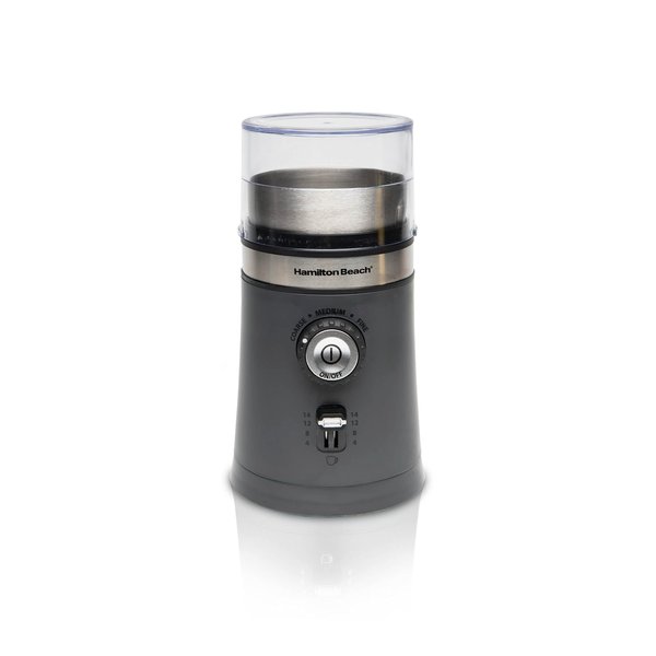 Hamilton Beach Electric Coffee Grinder for Beans, Spices and More, with Multiple Grind Settings for up to 14 Cups, Removable Stainless Steel Chamber, Grey (80396C), 10 oz