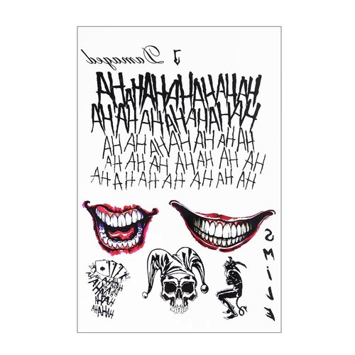 4 Sheets Halloween Temporary Tattoos,Tattoo Sticker Perfect for Halloween,Cosplay, Costumes and Party Accessories