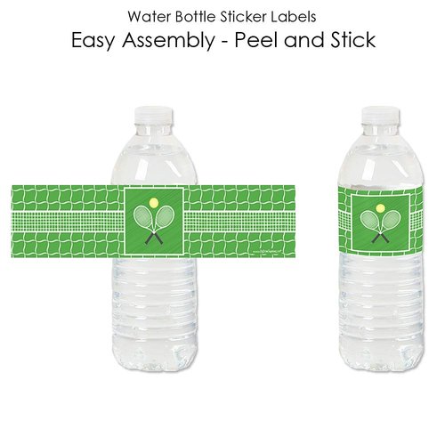 You Got Served - Tennis - Baby Shower or Tennis Ball Birthday Party Water Bottle Sticker Labels - Set of 20